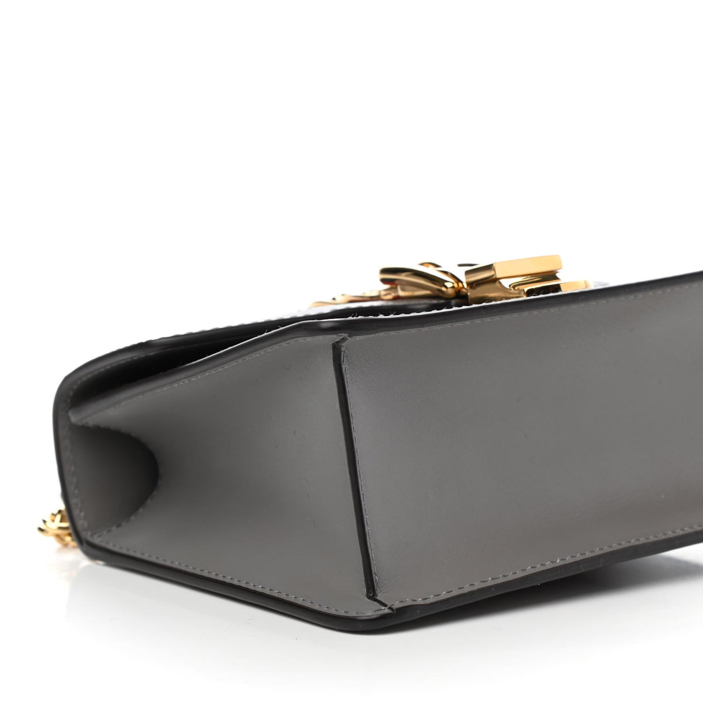 Calfskin Mini Sylvie Chain Shoulder Bag Deep Grey