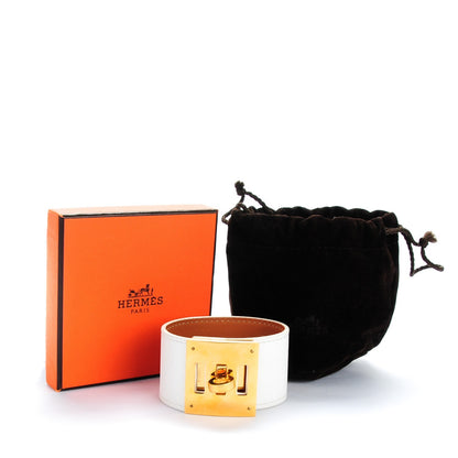 Hermes Epsom Kelly Dog Bracelet White 7 of 7