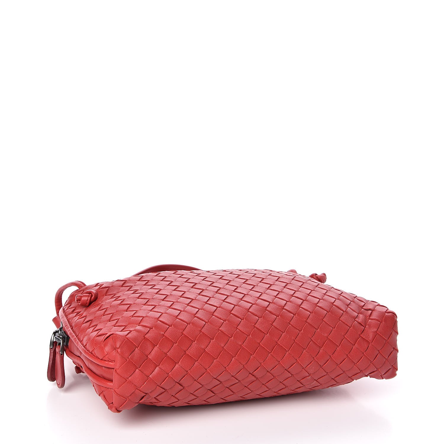 Bottega Veneta Nappa Intrecciato Nodini Crossbody Messenger Red 4 of 10