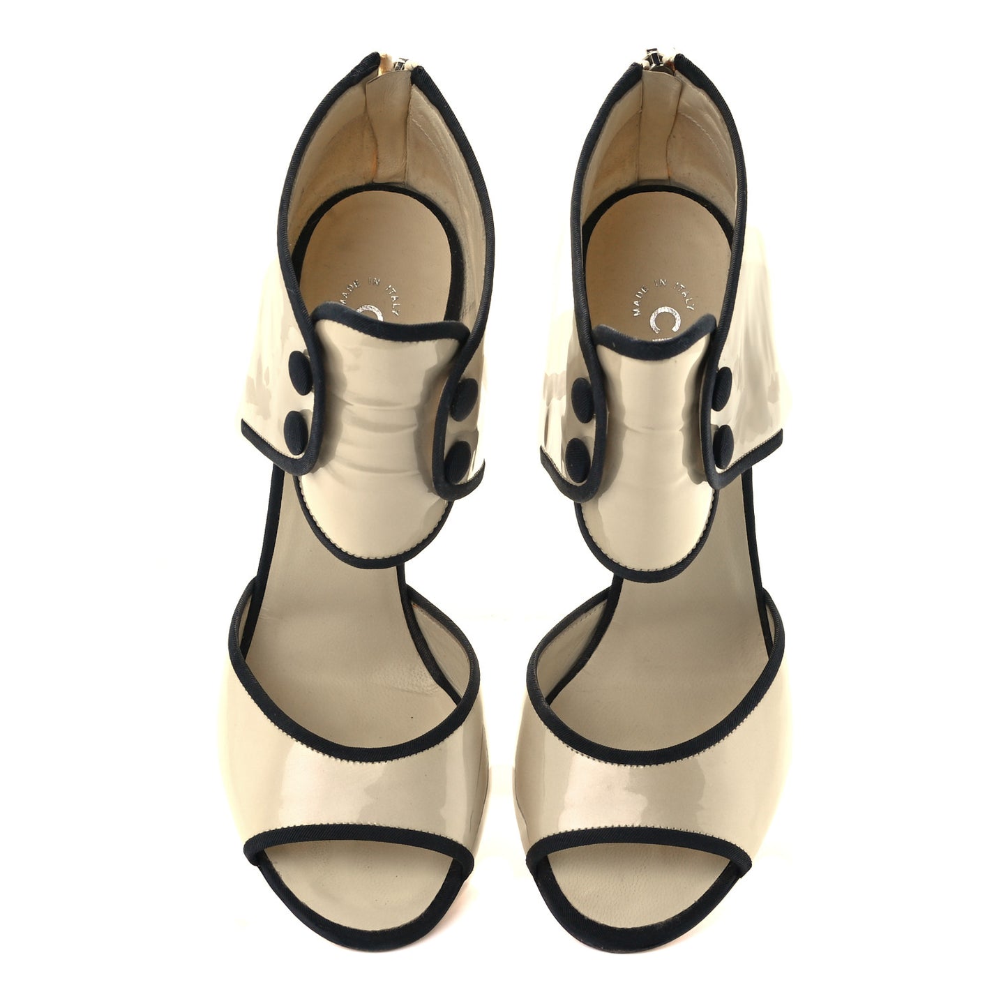 Patent CC Peep Toe Heels 39 Pearl