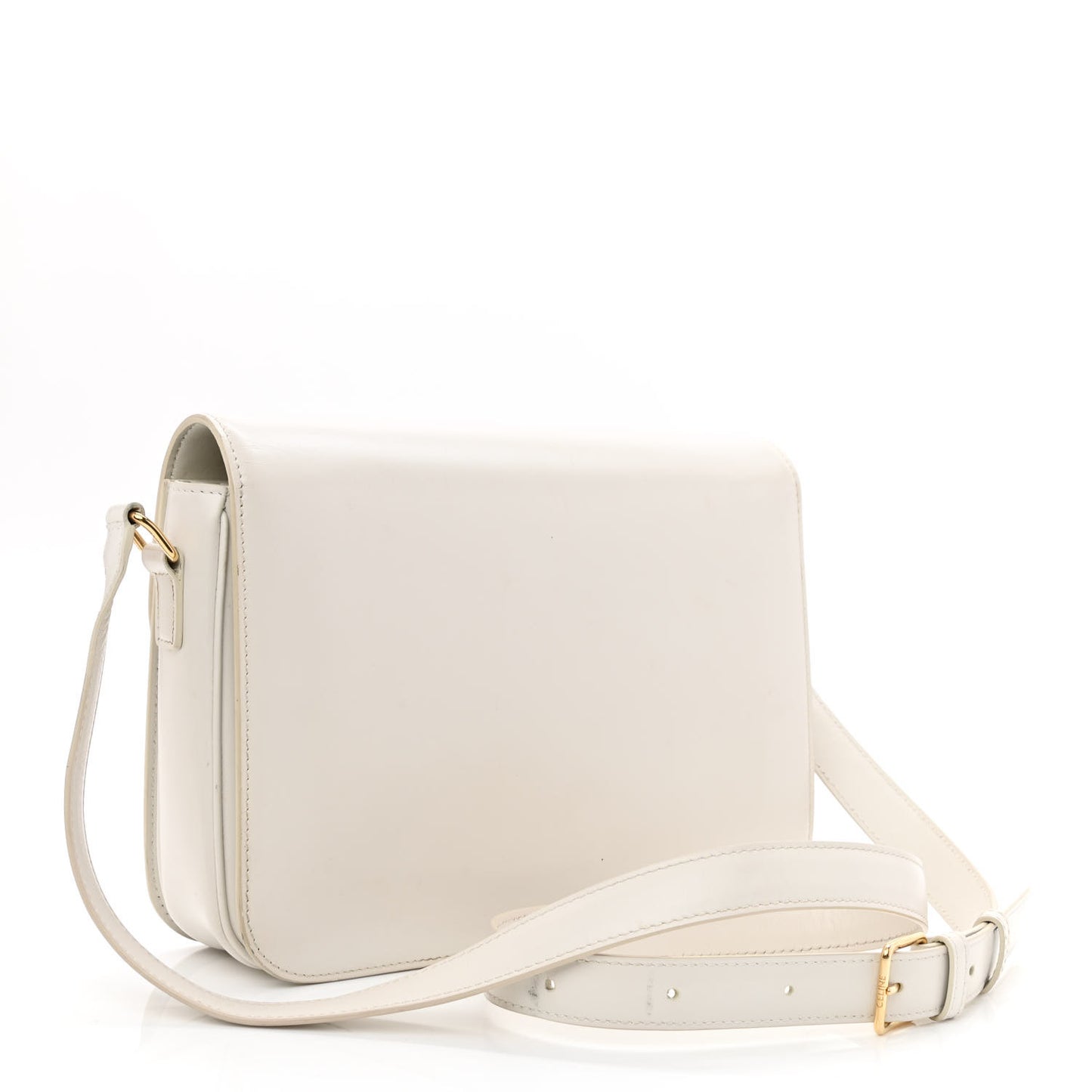 Shiny Calfskin Medium Triomphe White