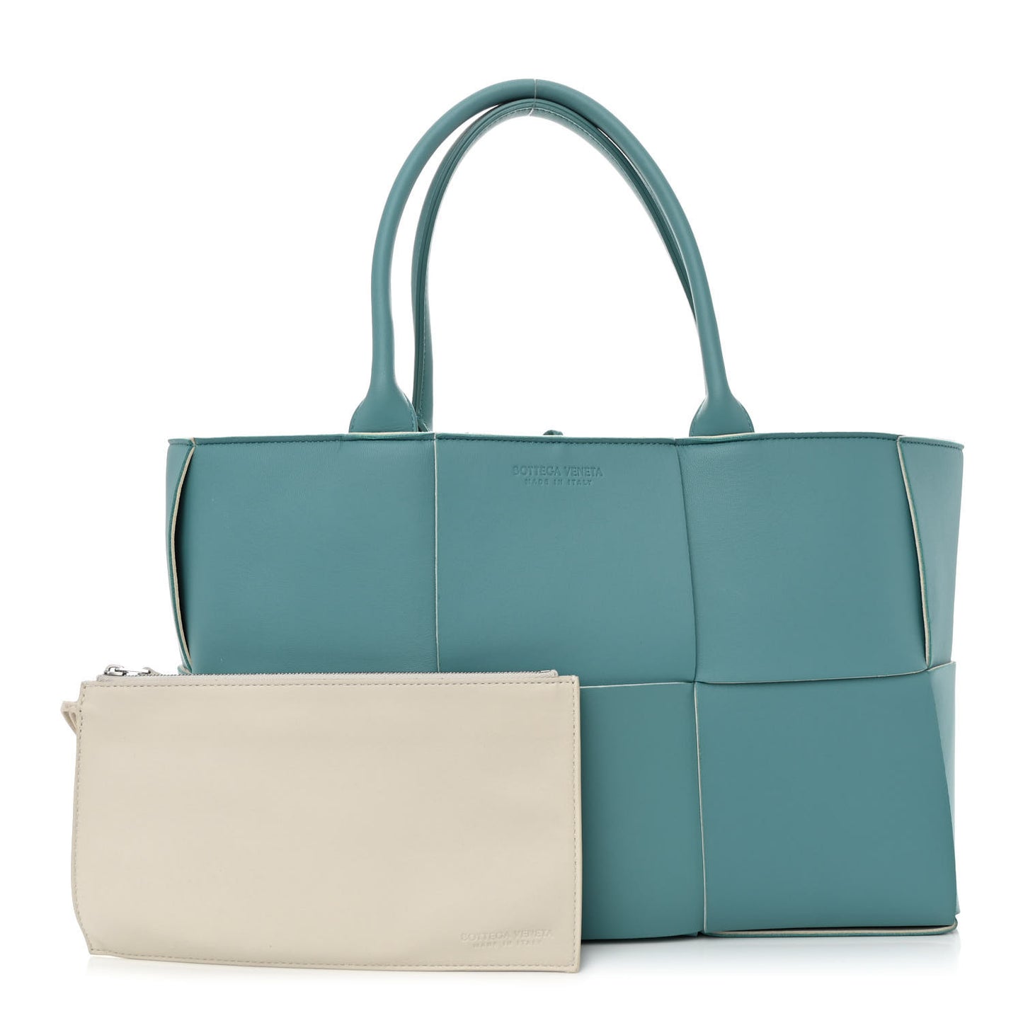 Nappa Maxi Intrecciato Medium Arco Tote Linoleum