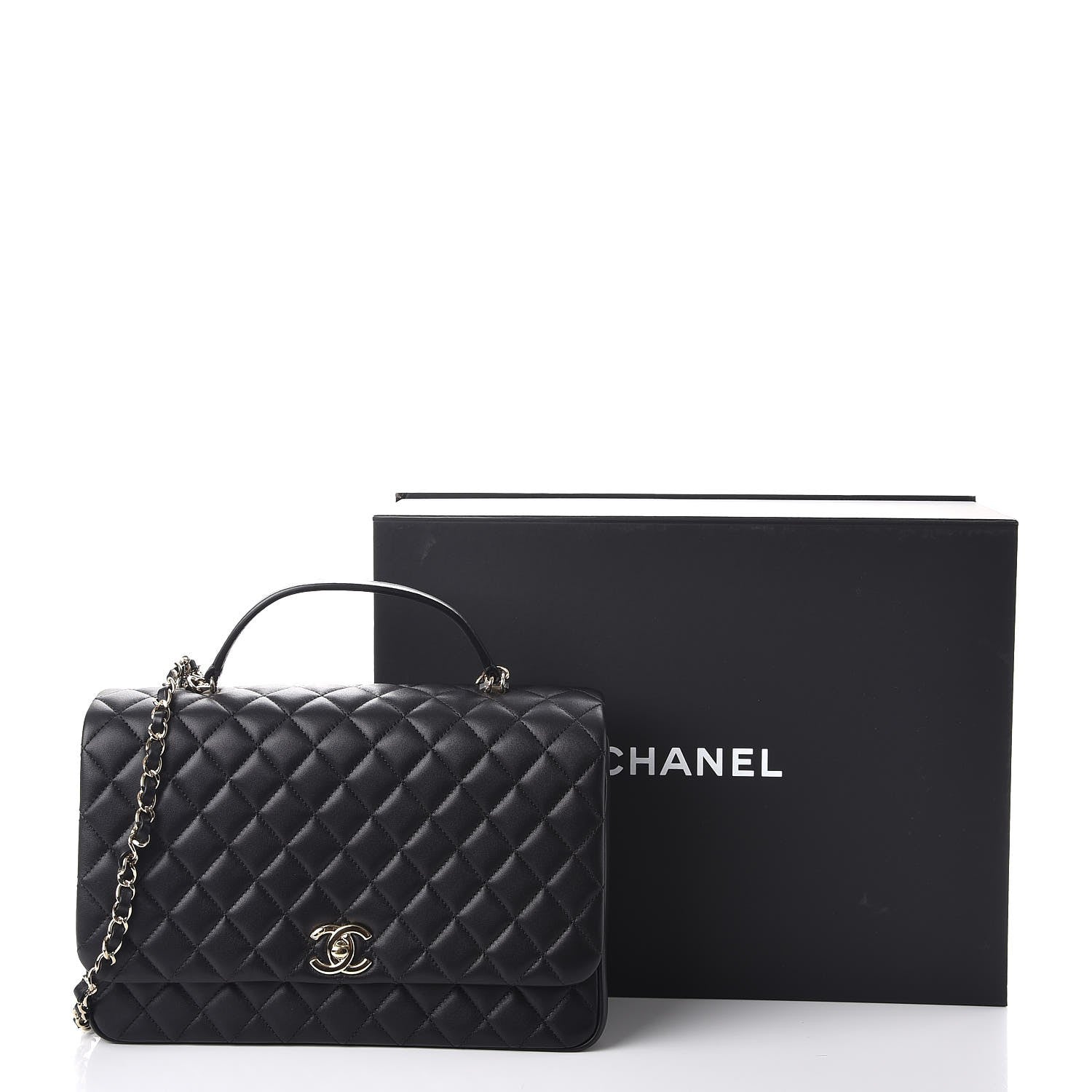 Chanel Lambskin Quilted Medium Citizen Chic Flap Black 10 of 10
