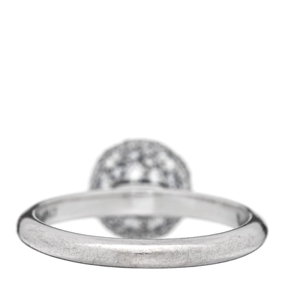 Tiffany 18K White Gold Diamond 8mm Hardwear Ball Ring 53 6.25 3 of 5