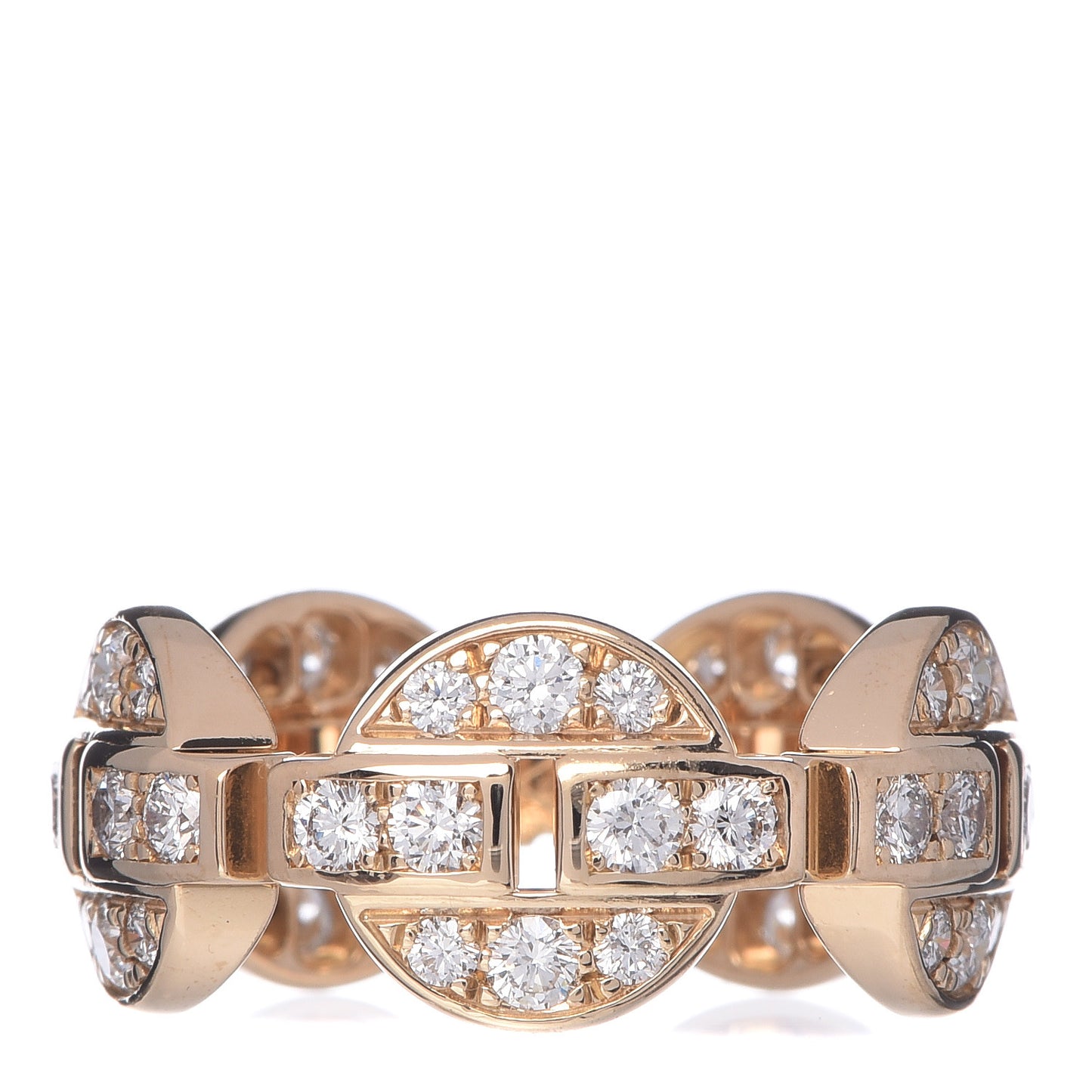 18K Yellow Gold Diamond Himalia Full Circle Ring 50 5.25