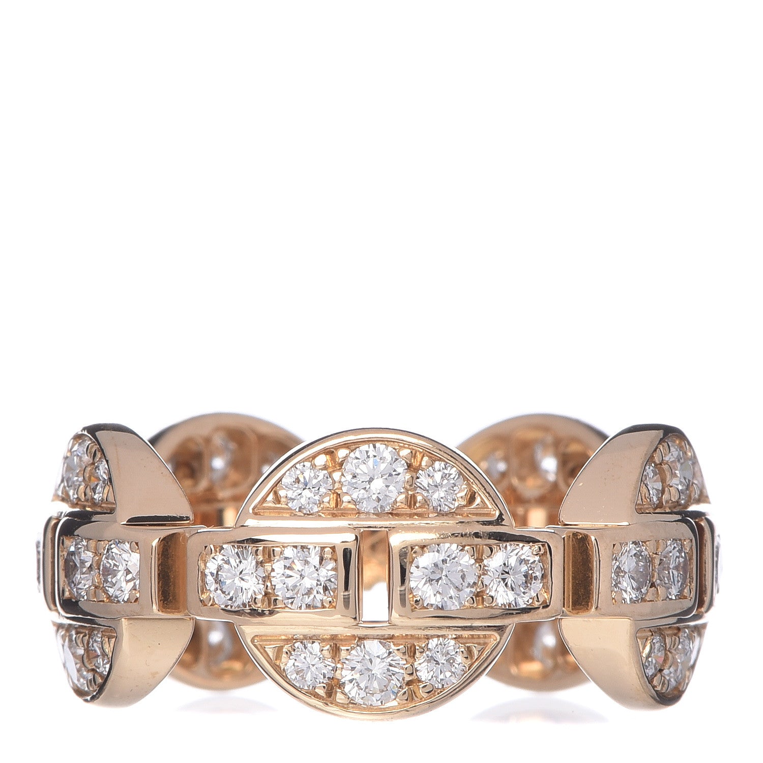 Cartier 18K Yellow Gold Diamond Himalia Full Circle Ring 50 5.25 1 of 6