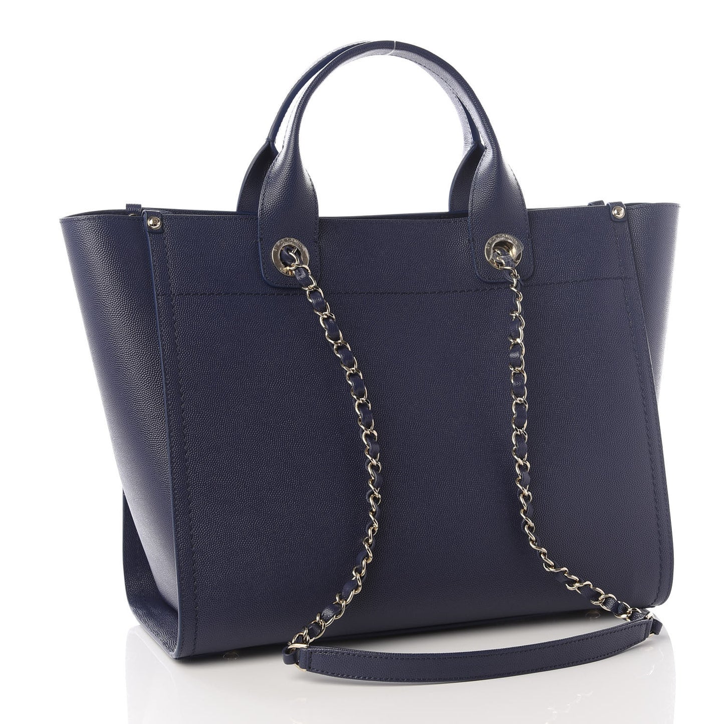 Caviar Small Studded Deauville Tote Blue