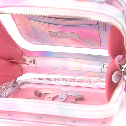 Chanel PVC Patent Calfskin Patent Lambskin Small CC Vanity Case Pink 4 of 8