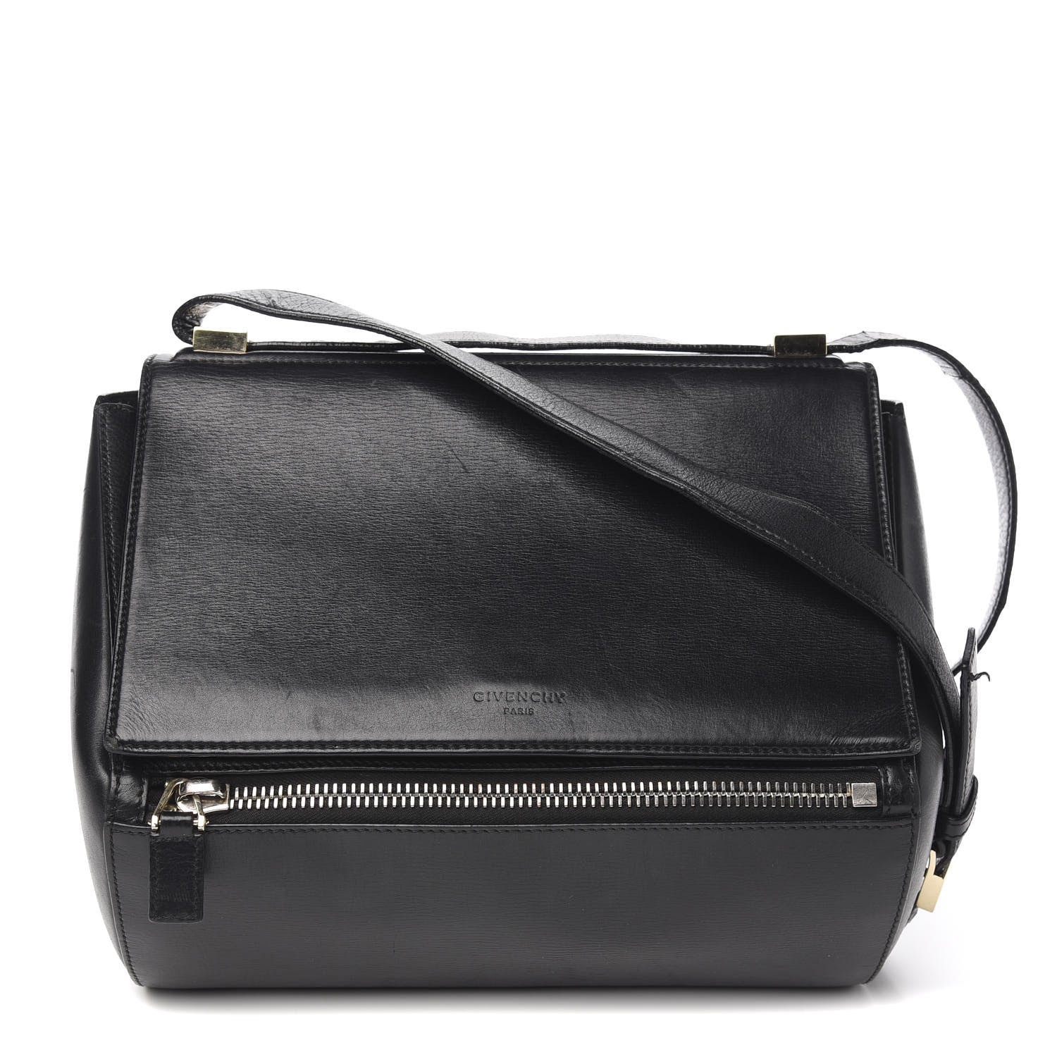 Givenchy Textured Calfskin Medium Pandora Box Crossbody Bag Black 1 of 12