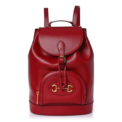 Gucci Boarded Plutone Calfskin Horsebit 1955 Single Buckle Backpack New Cherry Red 1 of 9