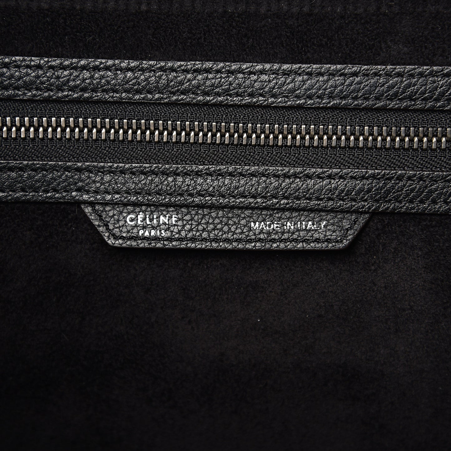 Drummed Calfskin Mini Luggage Black