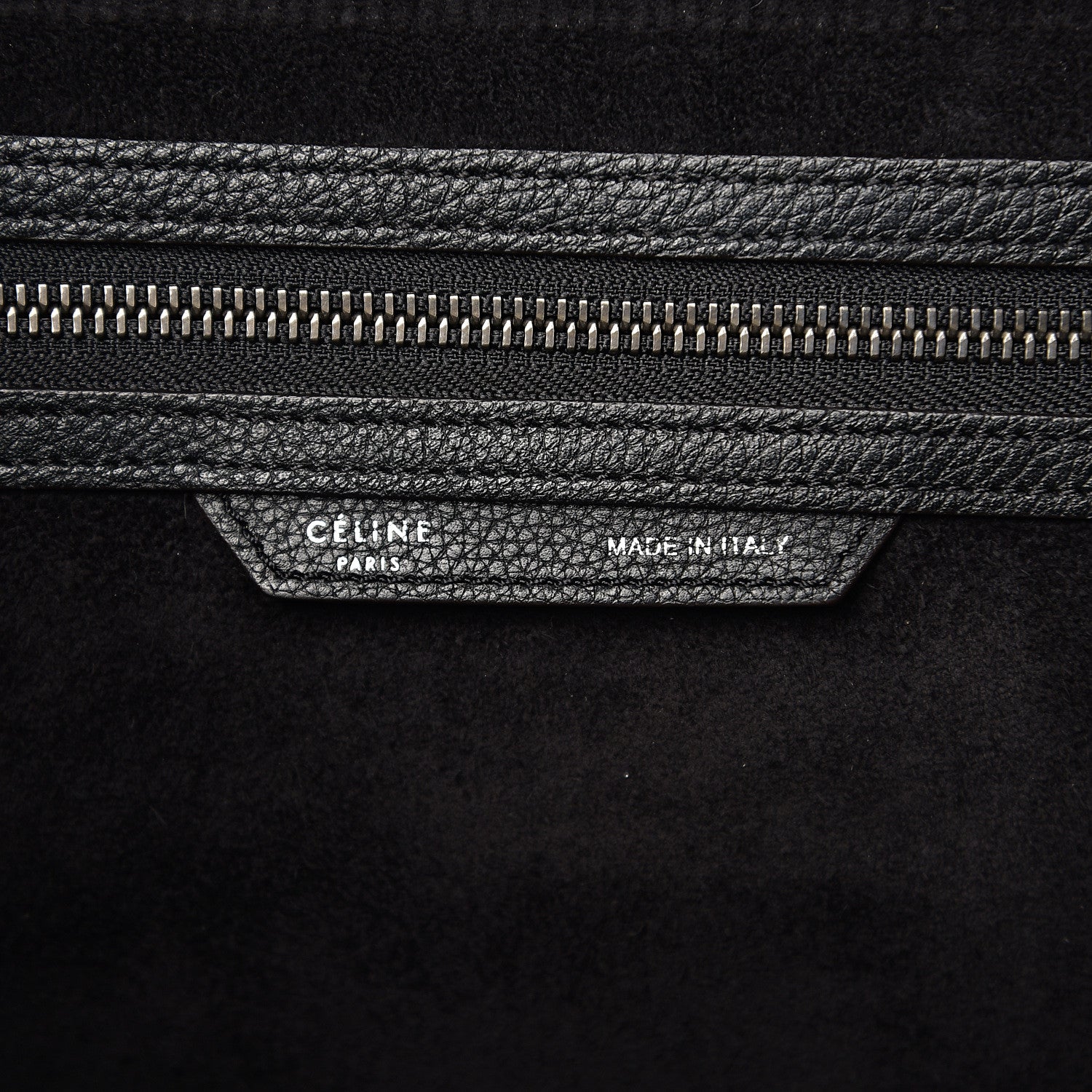 Celine Drummed Calfskin Mini Luggage Black 5 of 11