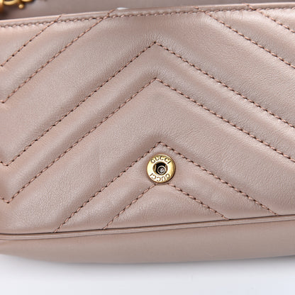 Gucci Calfskin Matelasse Super Mini GG Marmont Shoulder Bag Porcelain Rose 7 of 10