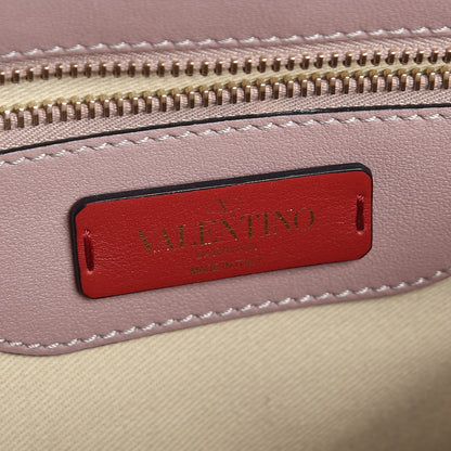 Valentino Garavani Smooth Calfskin Rockstud Top Handle Shoulder Bag Beige 4 of 6