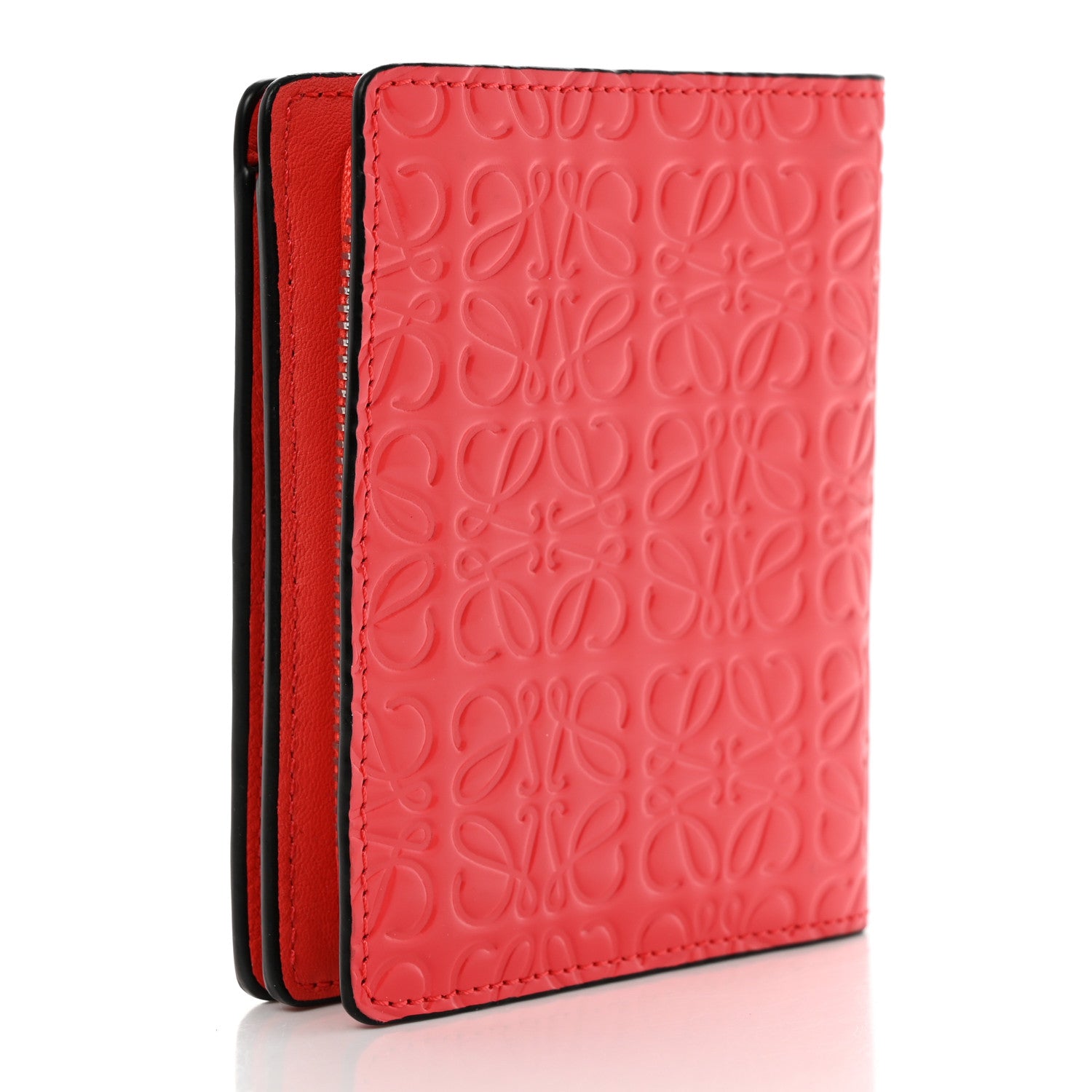 Loewe Calfskin Embossed Compact Zip Wallet Pomodoro 4 of 7