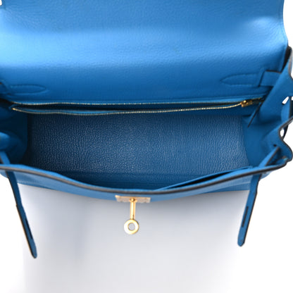 Hermes Togo Kelly Retourne 28 Bleu Zanzibar 5 of 8