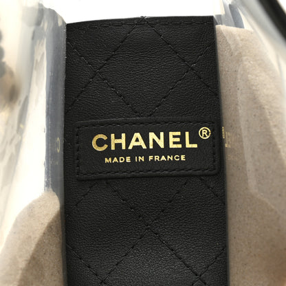 Chanel Lambskin PVC Sand By The Sea Flap With Pearl Strap Black 6 of 10