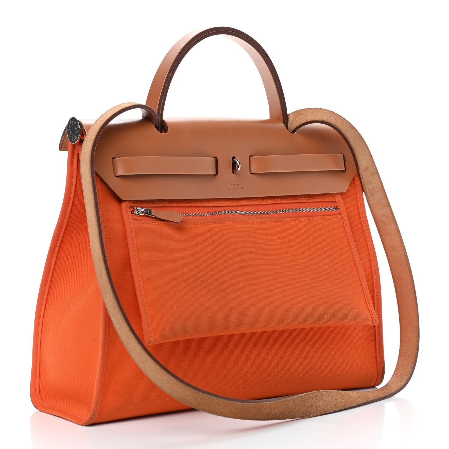 Hermes Toile Vache Hunter Herbag Zip 31 PM Orange 4 of 13