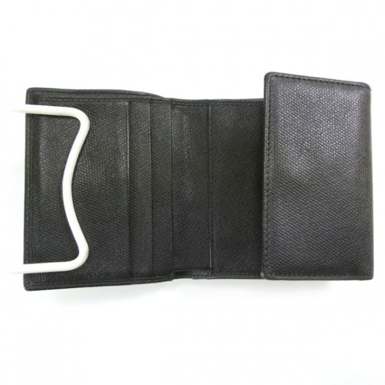 Caviar Tri-Fold Wallet Black