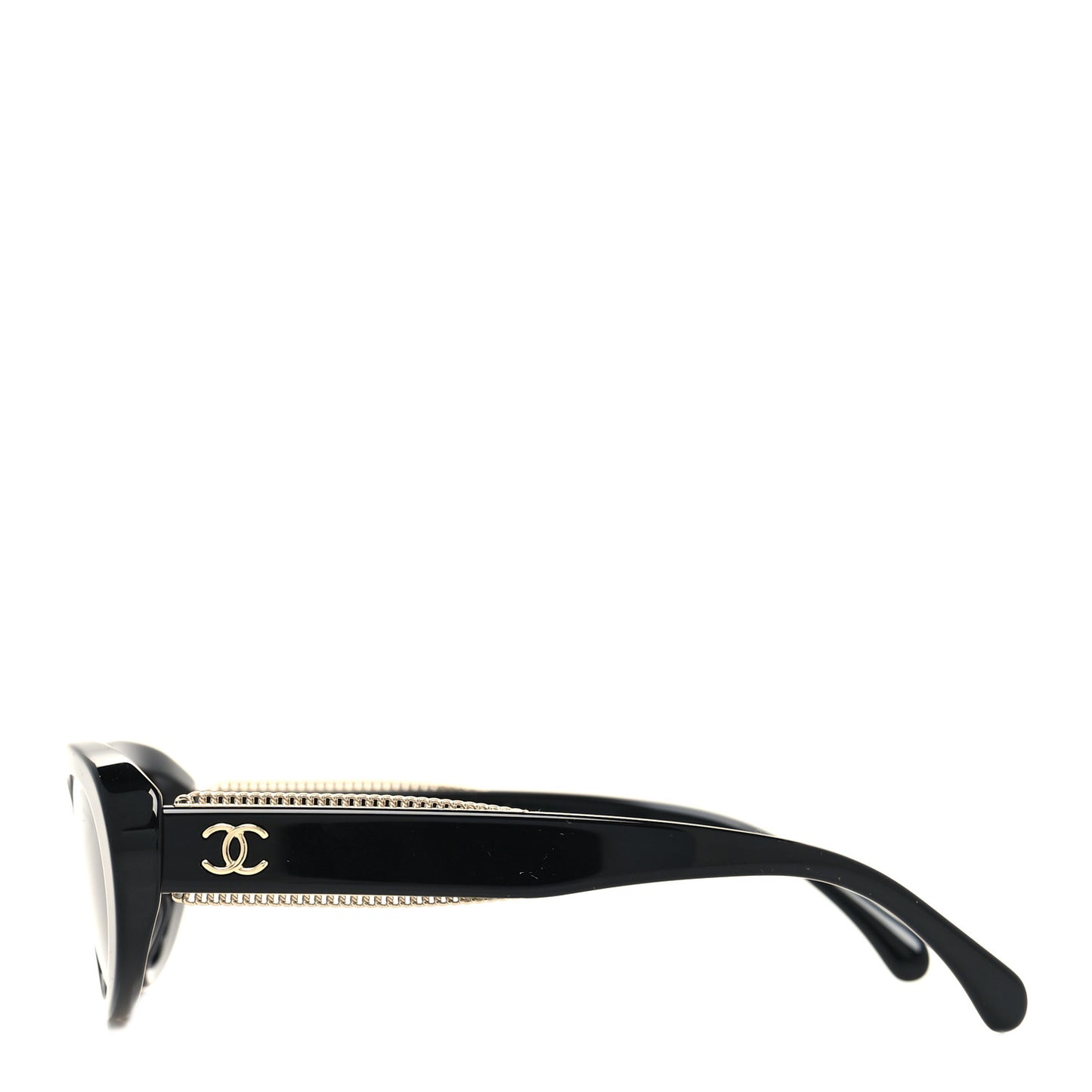 Acetate Oval Sunglasses 5515-A Black