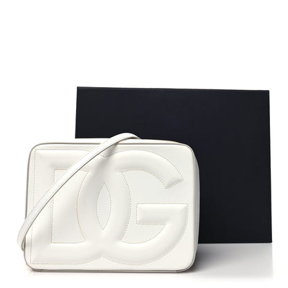 Dolce & Gabbana Calfskin Medium DG Logo Camera Crossbody Bag White 11 of 11