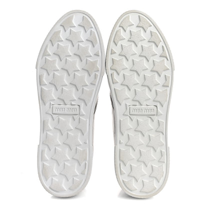 Miu Miu Mordore Crystal Embellished Womens Slip On Trainers 36 Cromo 6 of 14