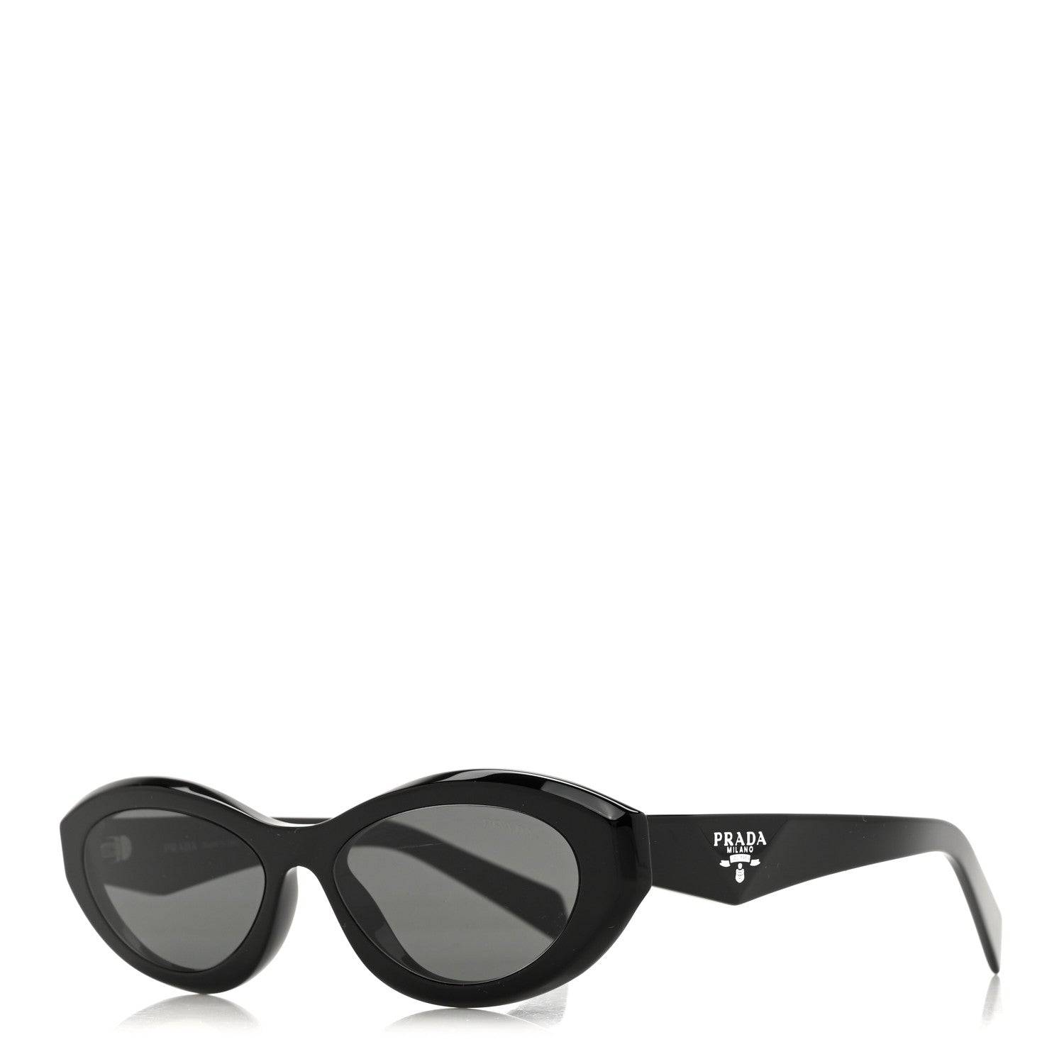 Prada Acetate Oval Sunglasses SPR 26Z Black 1 of 8
