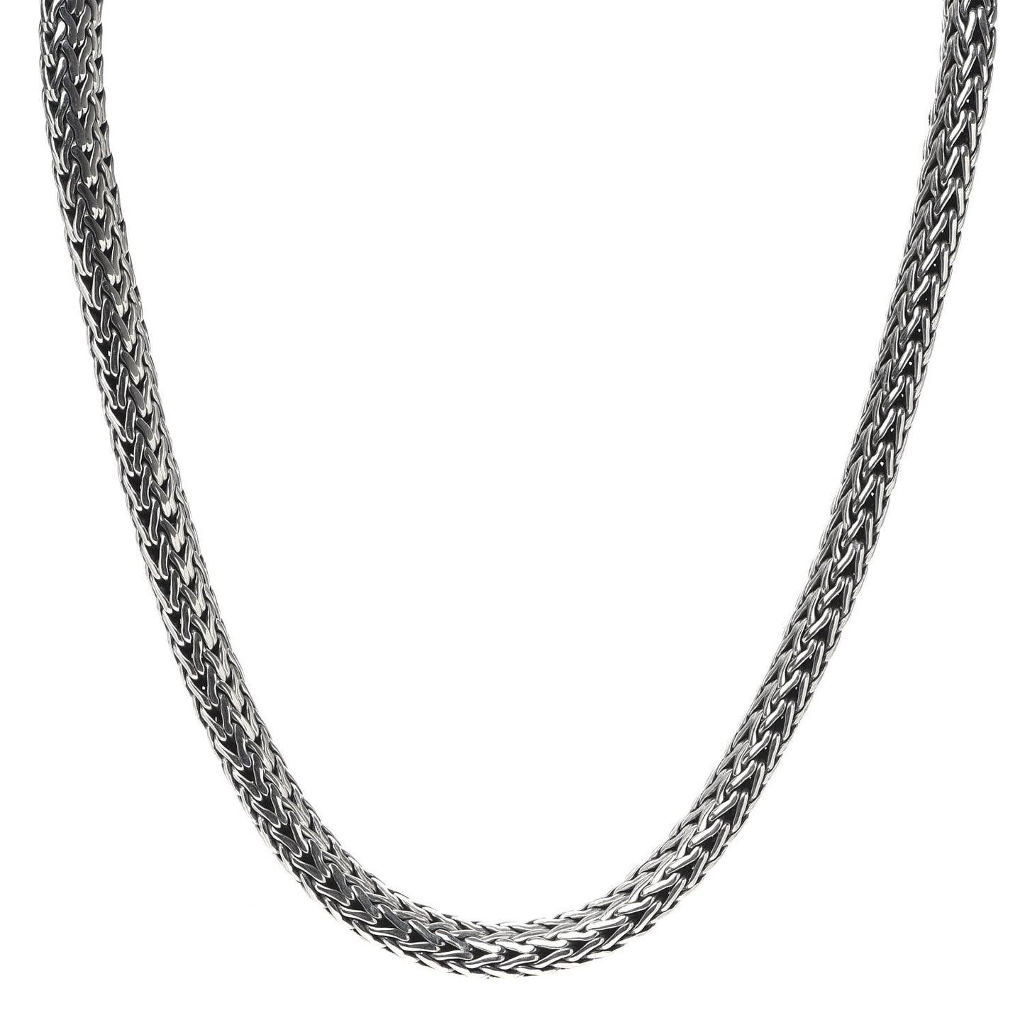 Sterling Silver 18K Yellow Gold 7.5mm Classic Chain Necklace
