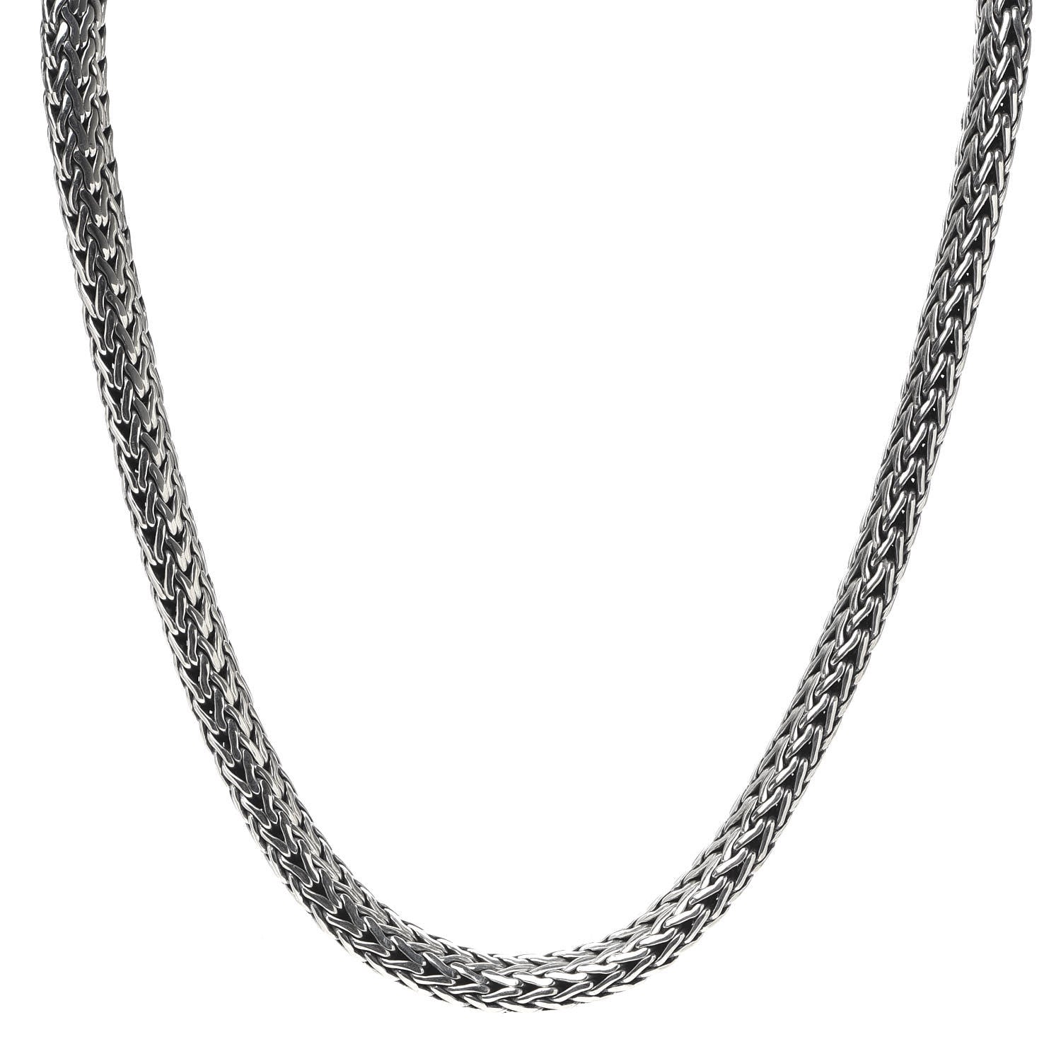 John Hardy Sterling Silver 18K Yellow Gold 7.5mm Classic Chain Necklace 1 of 5