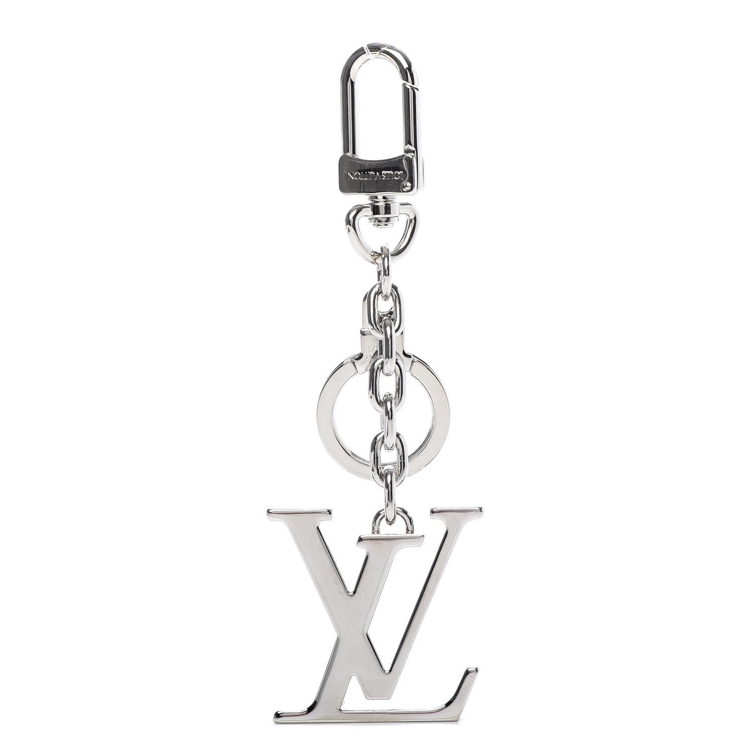 Louis Vuitton LV Facettes Bag Charm Key Holder Silver 1 of 3
