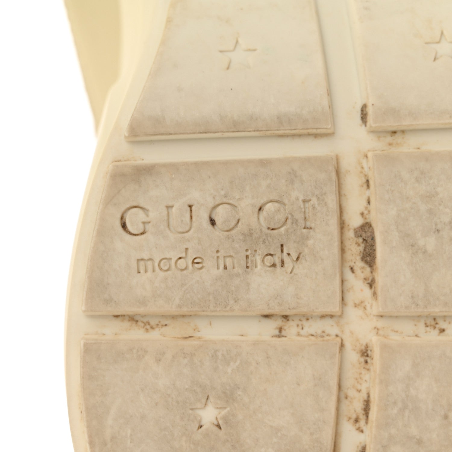 Gucci Calfskin Logo Womens Rhyton Sneakers 37 Ivory 4 of 8