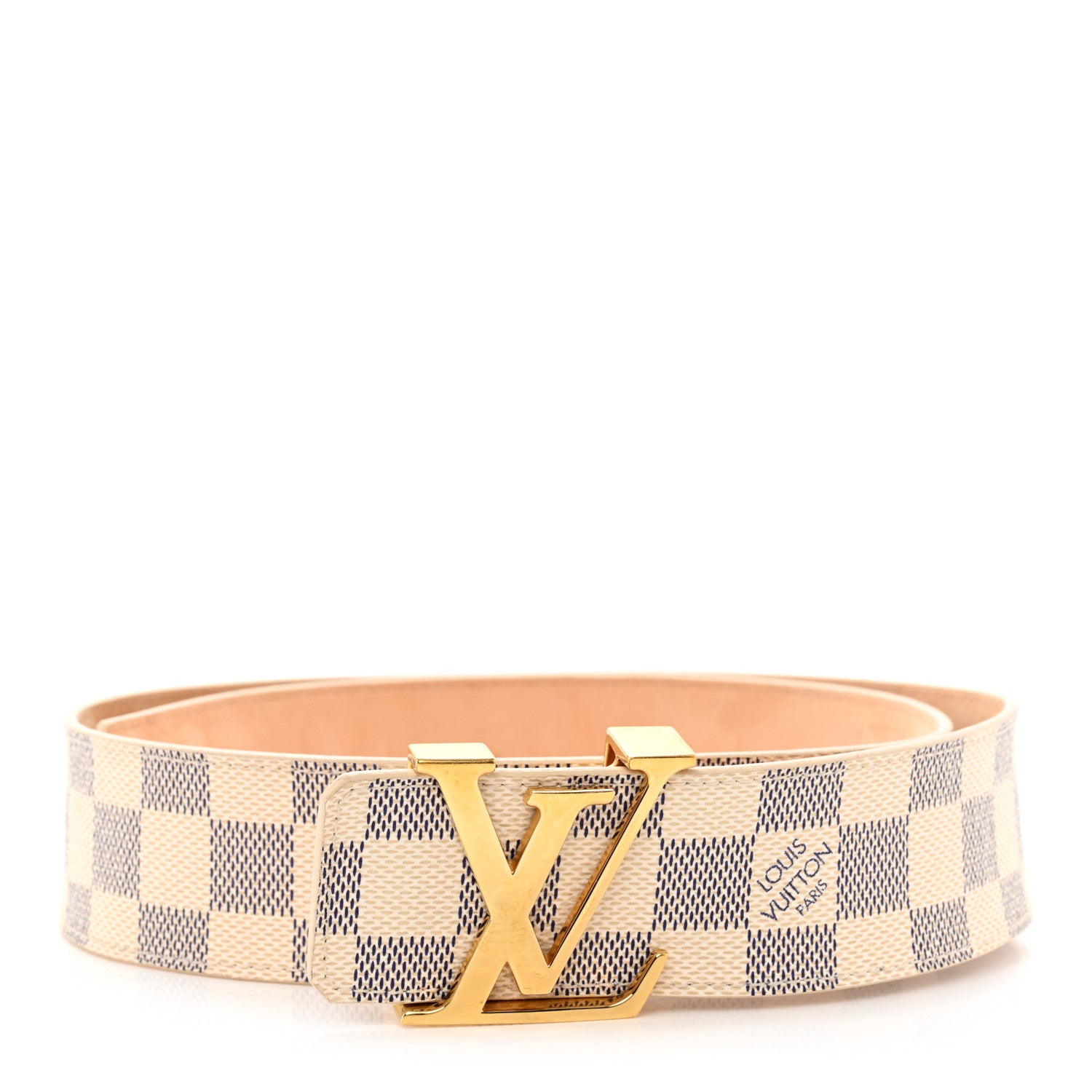 Louis Vuitton Damier Azur LV Initiales Belt 80 32 1 of 8