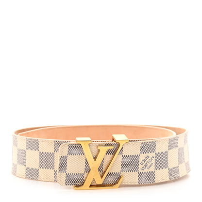 Louis Vuitton Damier Azur LV Initiales Belt 80 32 1 of 8
