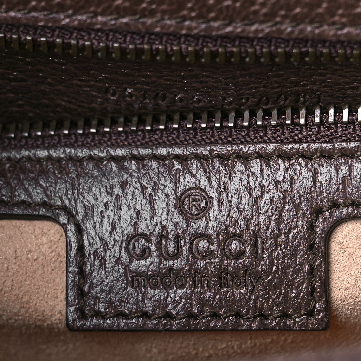 Gucci GG Supreme Monogram Textured Dollar Calfskin Web Small Ophidia Padlock Top Handle Bag Beige Ebony New Acero 6 of 9
