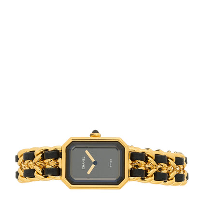 Chanel Stainless Steel Lambskin 20mm Chain Premiere Quartz Watch Gold XL 2 of 4