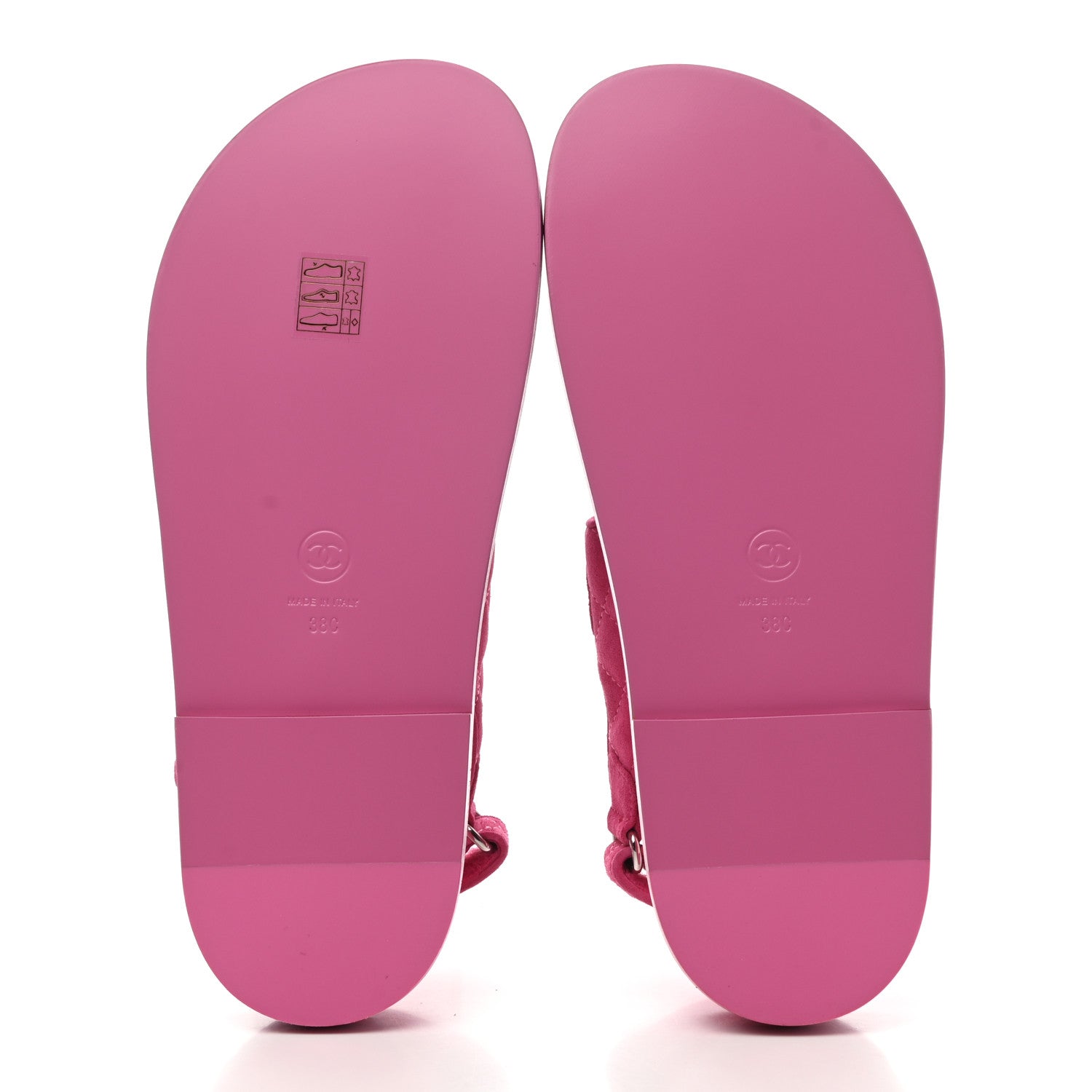 Chanel Suede Calfskin Velcro Dad Sandals 38 Pink 5 of 9