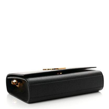 Saint Laurent Grain De Poudre Small Monogram Kate Satchel Black 4 of 12