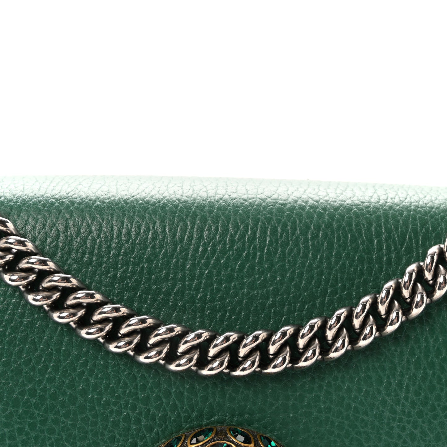 Pebbled Calfskin Small Dionysus Shoulder Bag Emerald