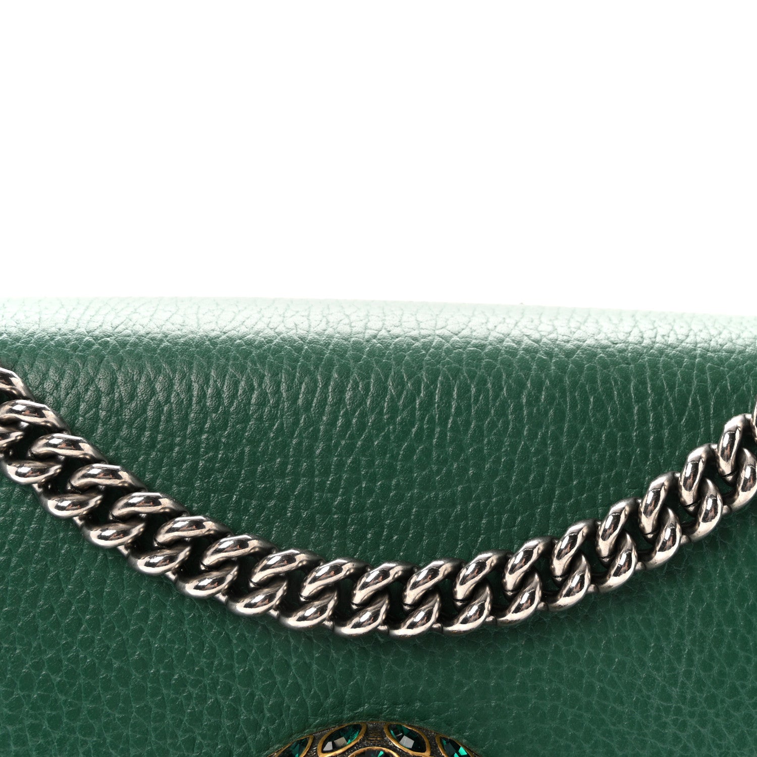 Gucci Pebbled Calfskin Small Dionysus Shoulder Bag Emerald 8 of 10