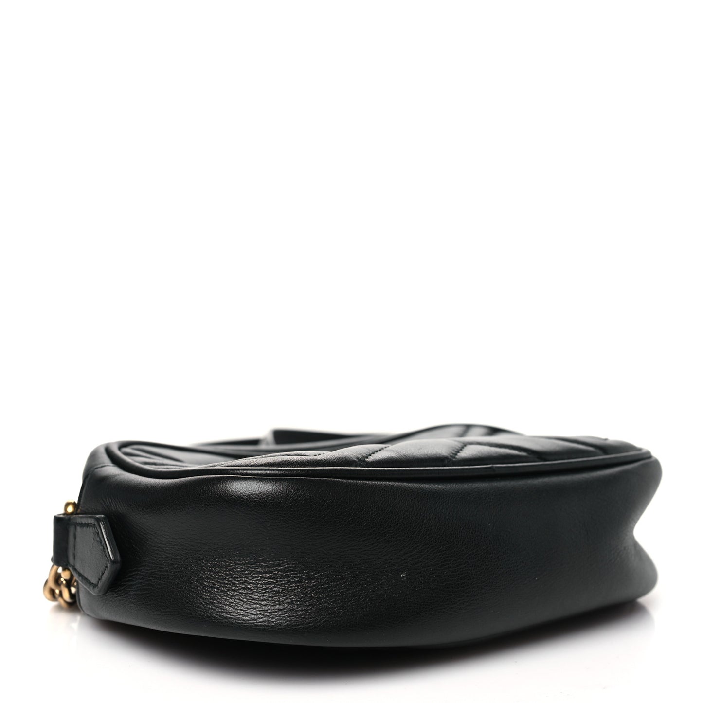 Calfskin Matelasse Mini GG Marmont Chain Shoulder Bag Black