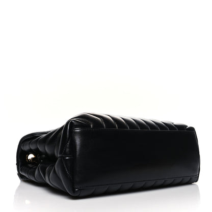 Saint Laurent Calfskin Y Quilted Monogram Medium Loulou Chain Satchel Black 4 of 14
