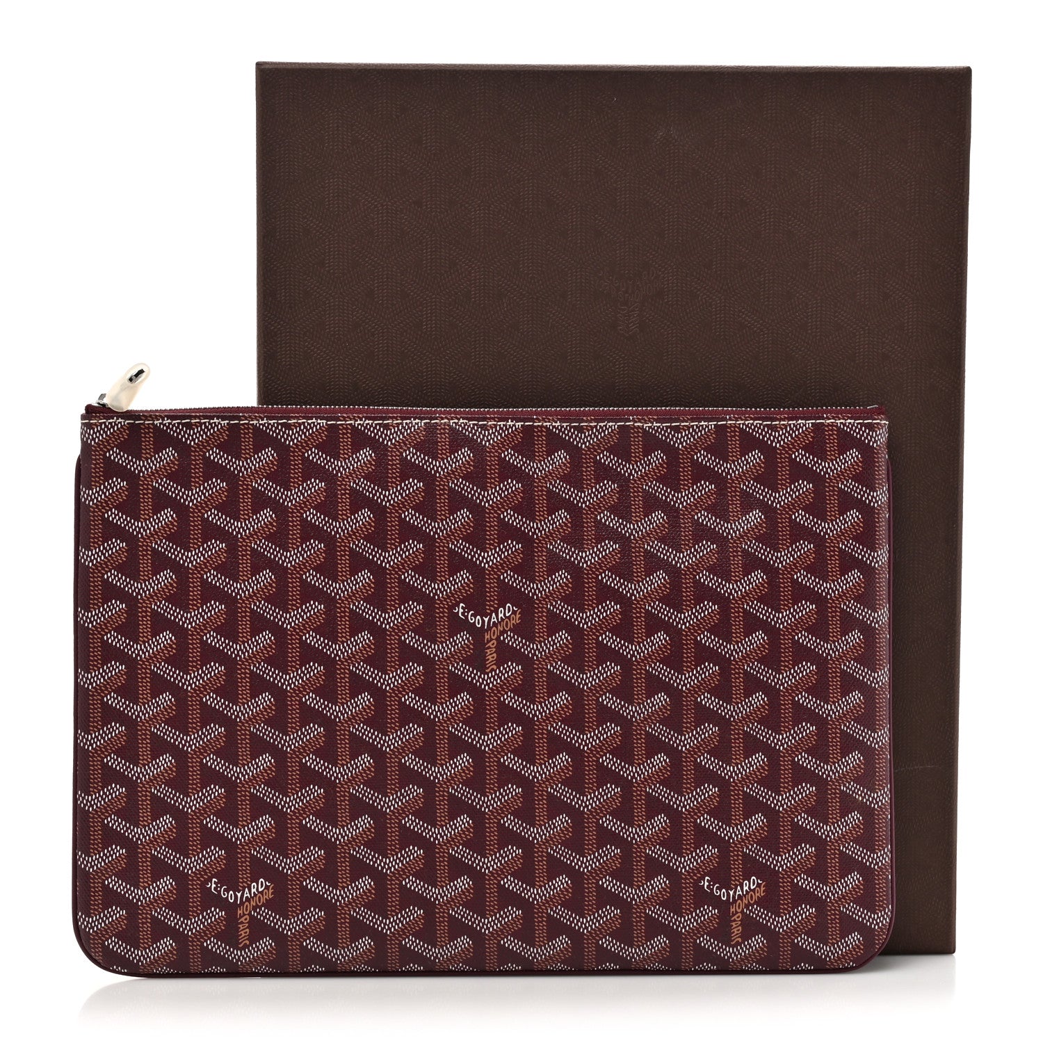Goyard Goyardine Senat Pochette MM Burgundy 8 of 8
