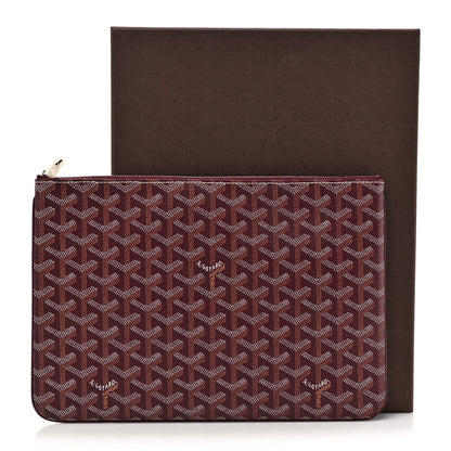 Goyard Goyardine Senat Pochette MM Burgundy 8 of 8