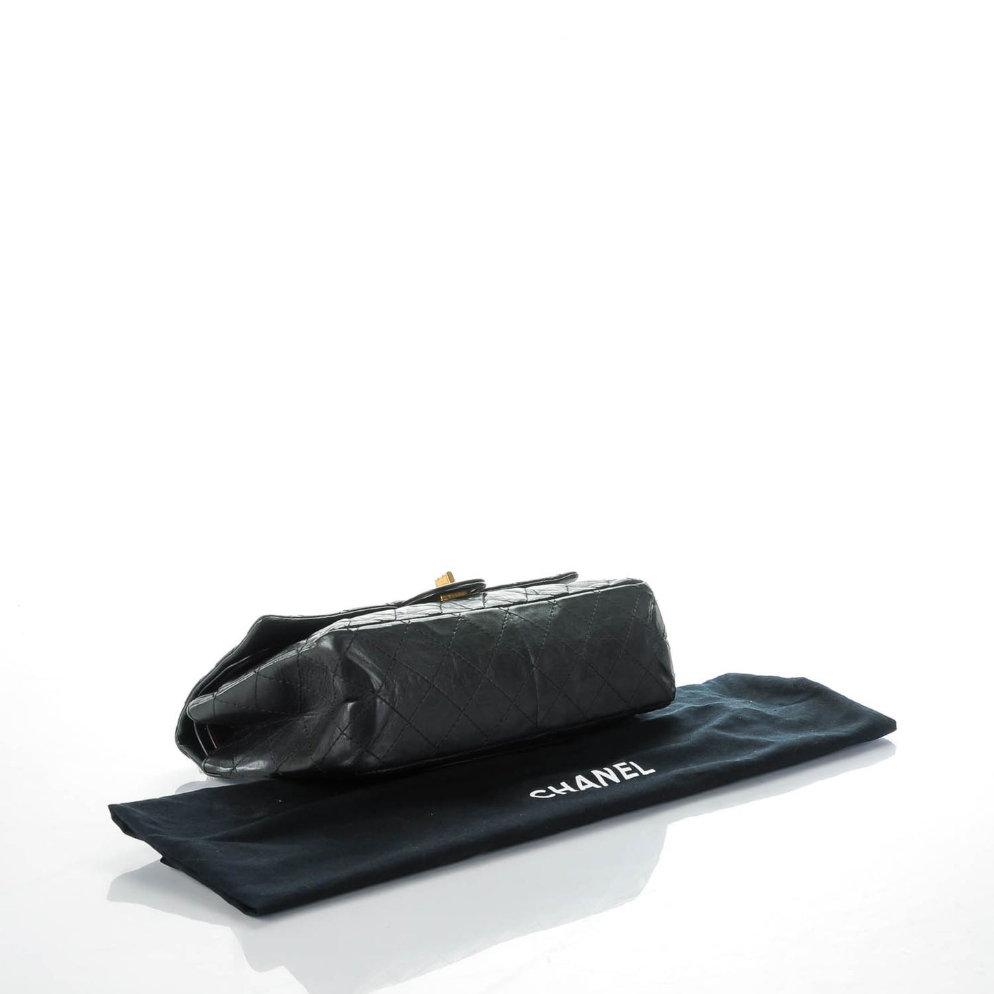 Aged Calfskin Quilted 2.55 Reissue 226 Flap Black