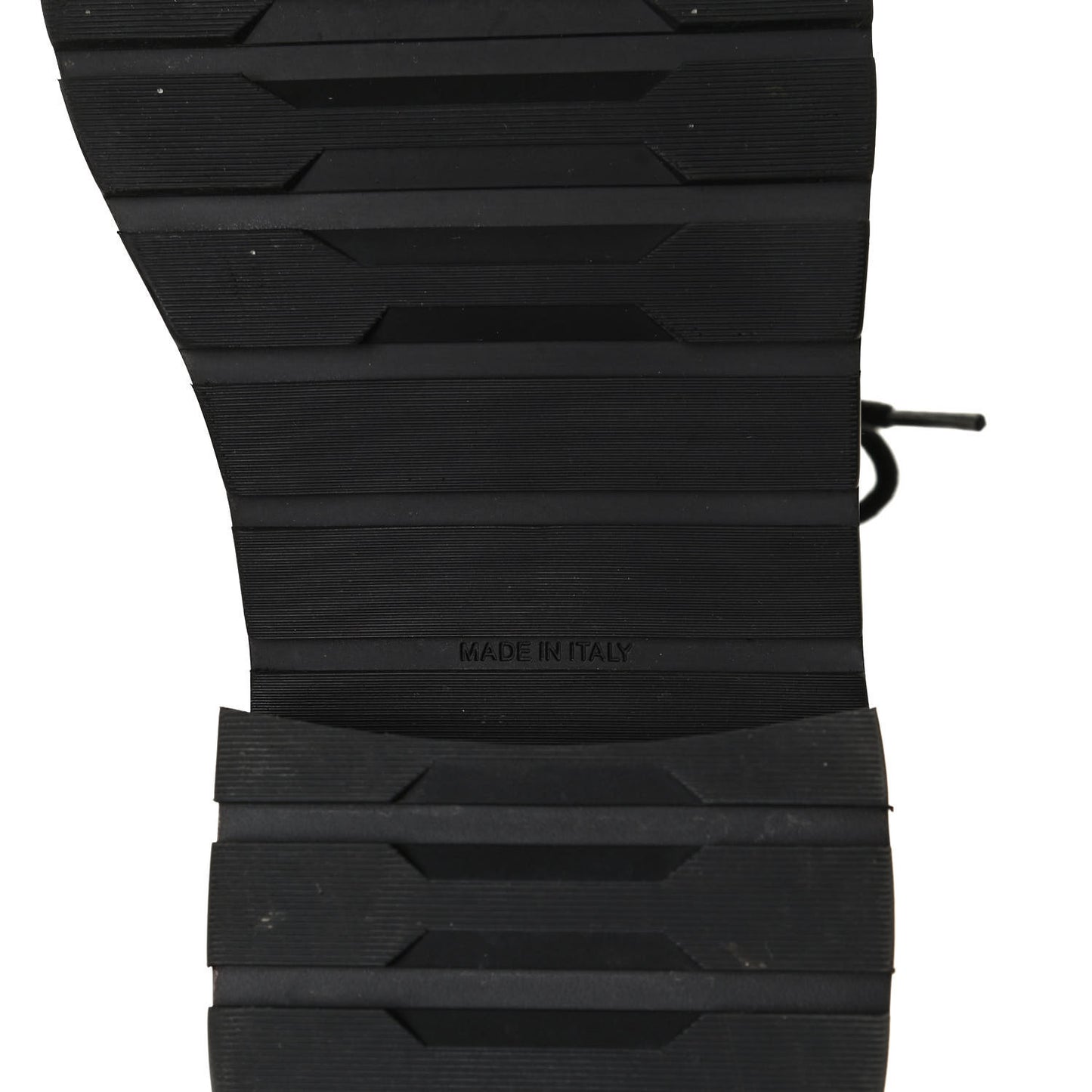Shiny Calfskin Quilted Lace Up Combat Boots 35.5 Black