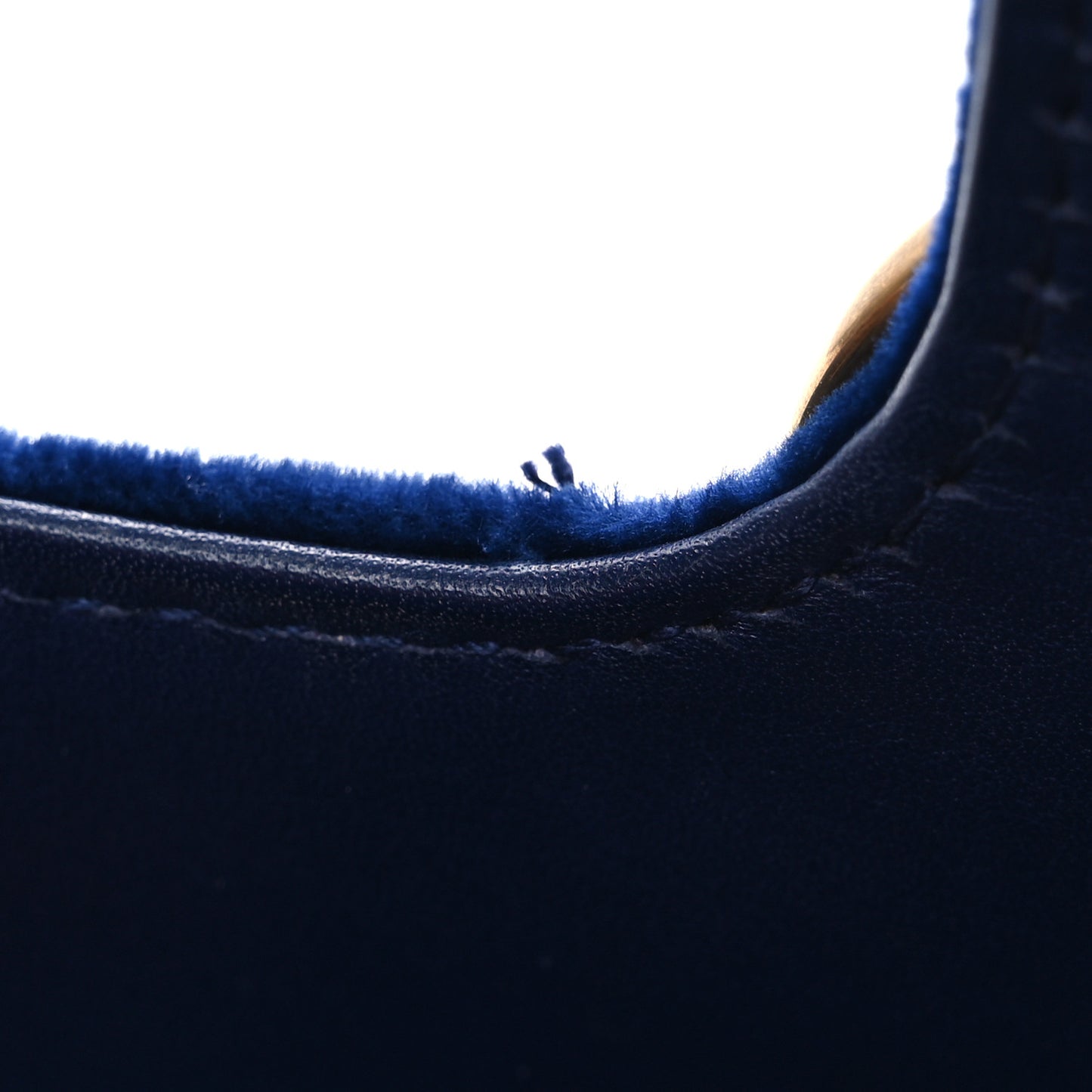 Velvet Matelasse Mini GG Marmont Shoulder Bag Cobalt Blue
