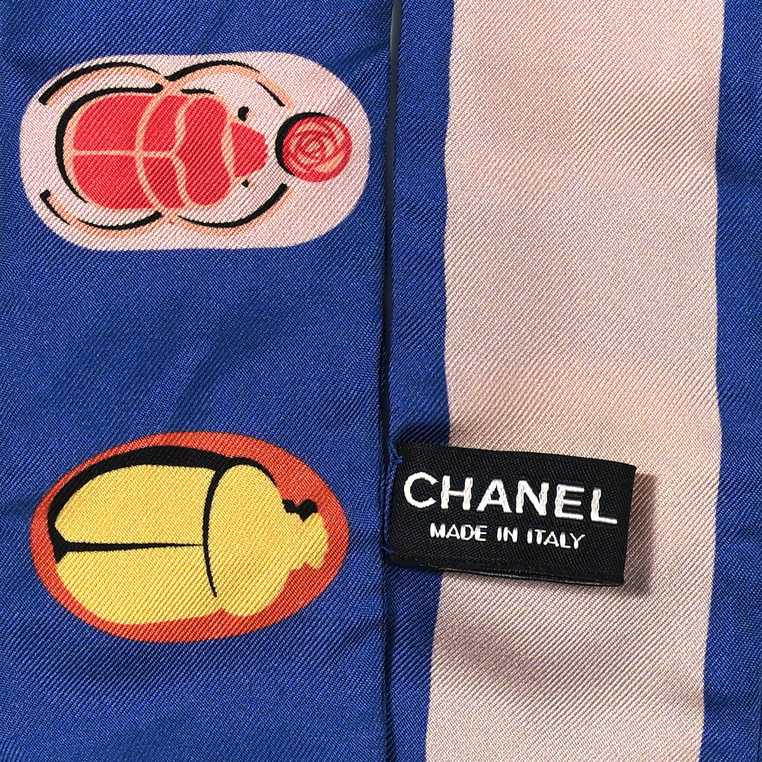 Chanel Silk CC Slim Bandeau Scarf Multicolor 3 of 3