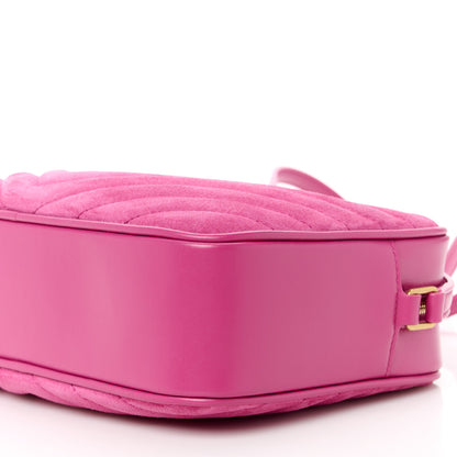 Saint Laurent Suede Matelasse Monogram Lou Camera Bag Rose 10 of 11
