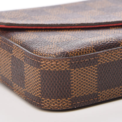 Louis Vuitton Damier Ebene Pochette Felicie Chain Wallet 10 of 15