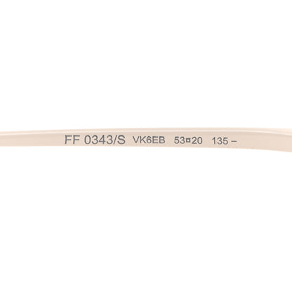 Fendi Metal F is Fendi Printed Run Away Round Frame Sunglasses FF 0343/S White 5 of 8